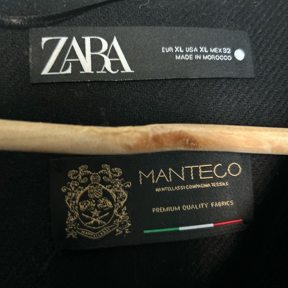 Zara Manteco wool coat size XL